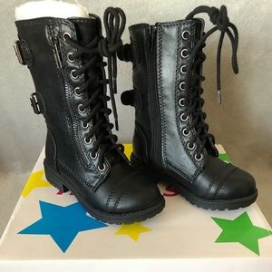 Kids Military Lace Up Boots